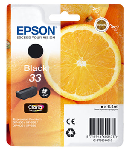 Cartouche d'origine Epson C13T33314010 / 33 - noire