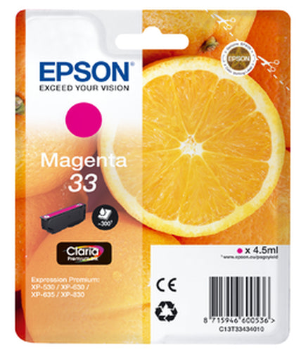 Cartouche d'origine Epson C13T33434010 / 33 - magenta