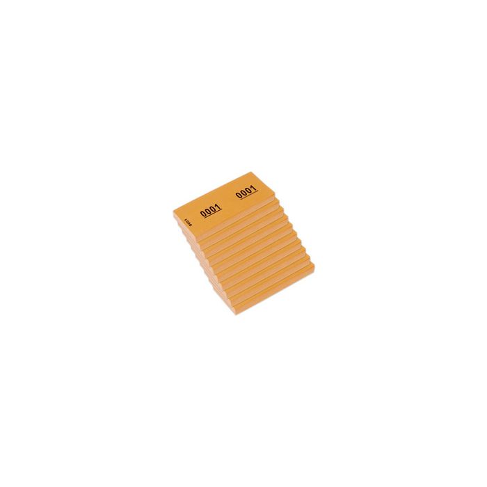 kangaro Bloc numéroté 1-1000, 105 x 42 mm, orange