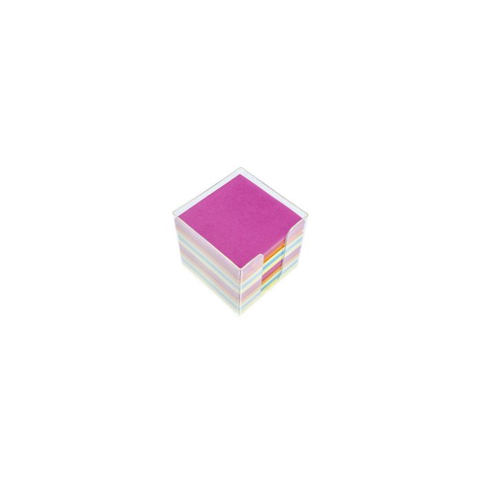 kangaro Zettelbox, transparent, bestückt, 700 Blatt farbig