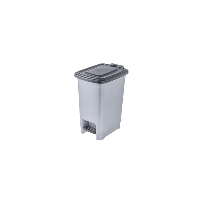 keeeper Poubelle à pédale "olaf", 25 L, PP, light silver