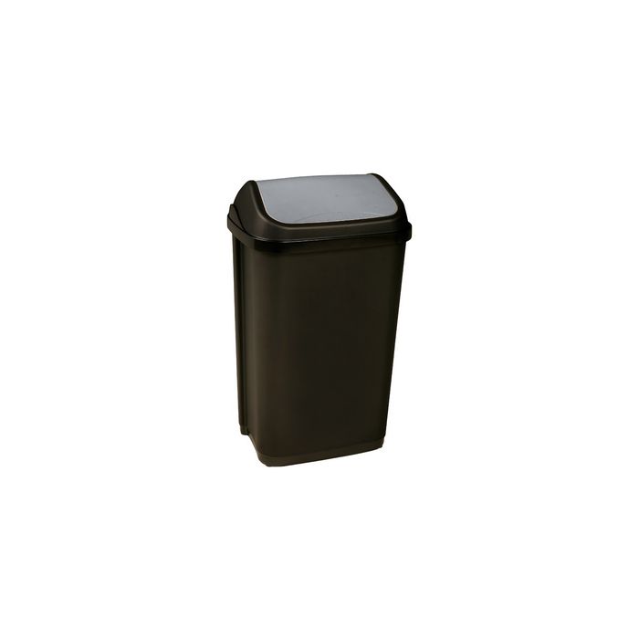 keeeper Poubelle "swantje", 50 litres, anthracite / argent