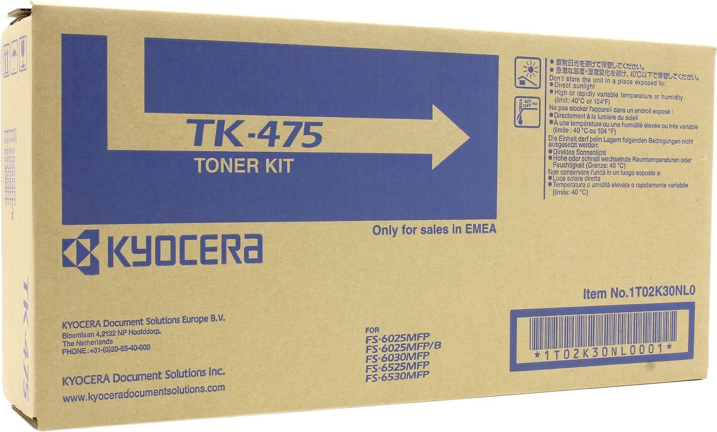 Cartouche Laser de marque Kyocera TK475 Noir (15 000 pages)