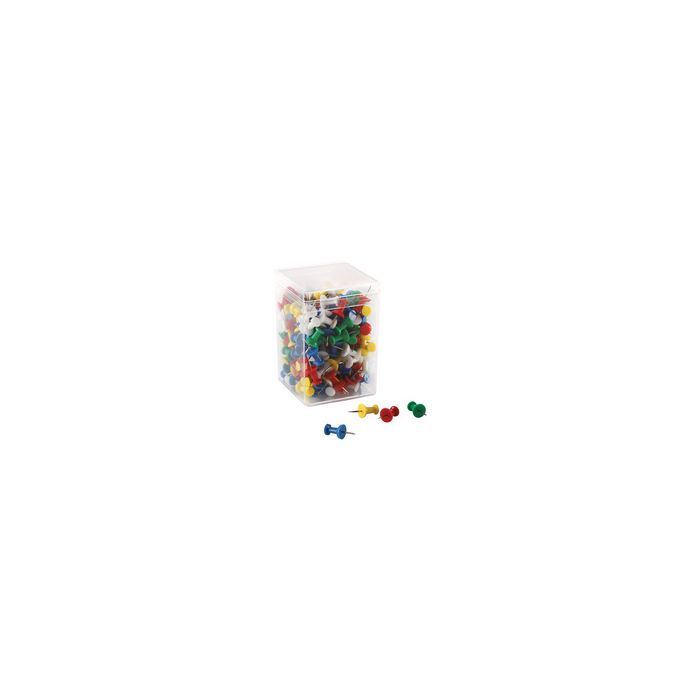 magnetoplan punaises pour tableau liège, coloré, contenu: