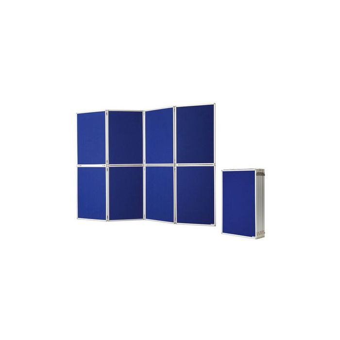 magnetoplan Cloison de présentation, pliable, bleu