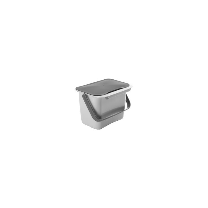 metaltex Poubelle bio Bintex, avec couvercle, gris