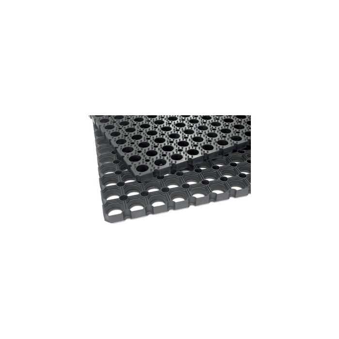 miltex Tapis caillebotis en caoutchouc Scriper, noir