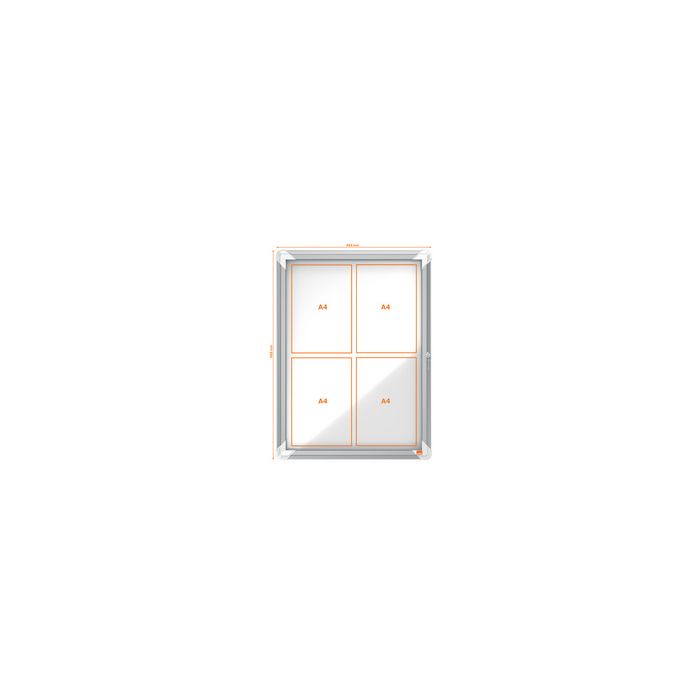 nobo Vitrine d'affichage Premium Plus, fond en métal, 6x A4