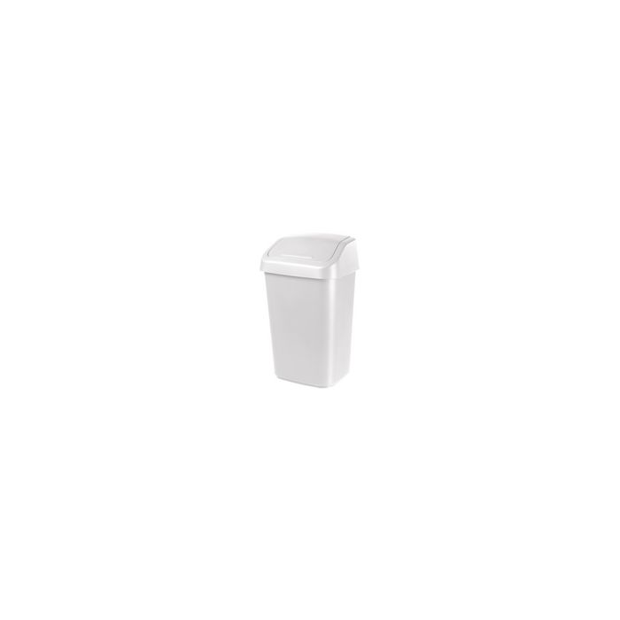 orthex Poubelle à couvercle basculant, 10 litres, blanc