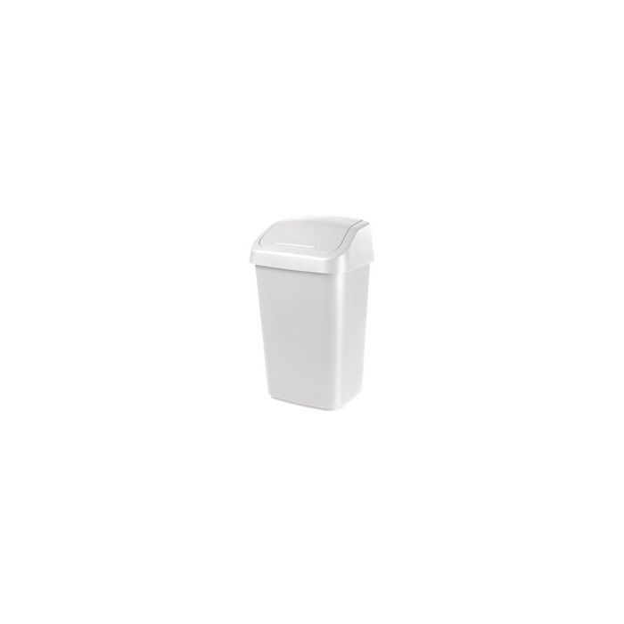 orthex Poubelle à couvercle basculant, 25 litres, blanc