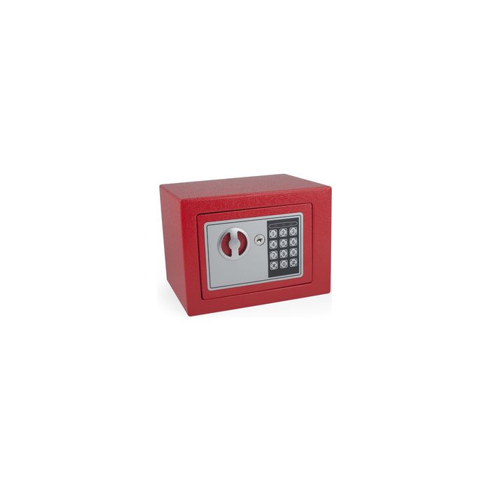 pavo Mini coffre-fort, avec serrure électronique, rouge