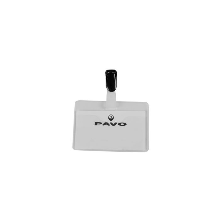 pavo Porte-badge, avec clip, 60 x 90 mm, transparent
