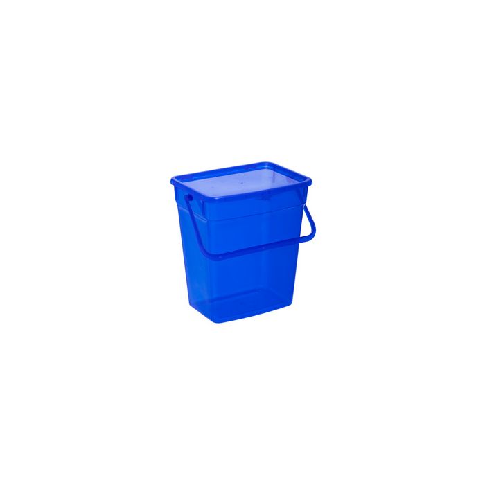 plast team Boîte à lessive, 10 litres, bleu transparent