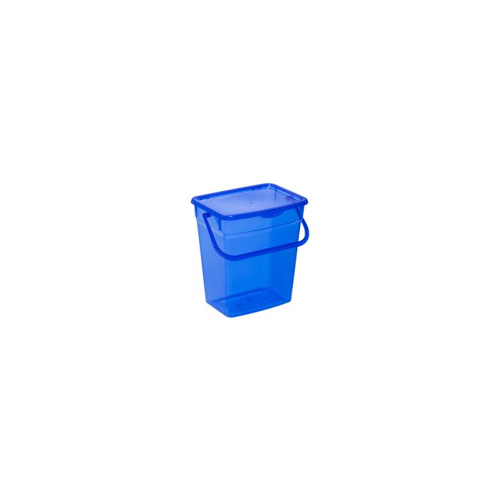 plast team Boîte à lessive, 6 litres, bleu transparent