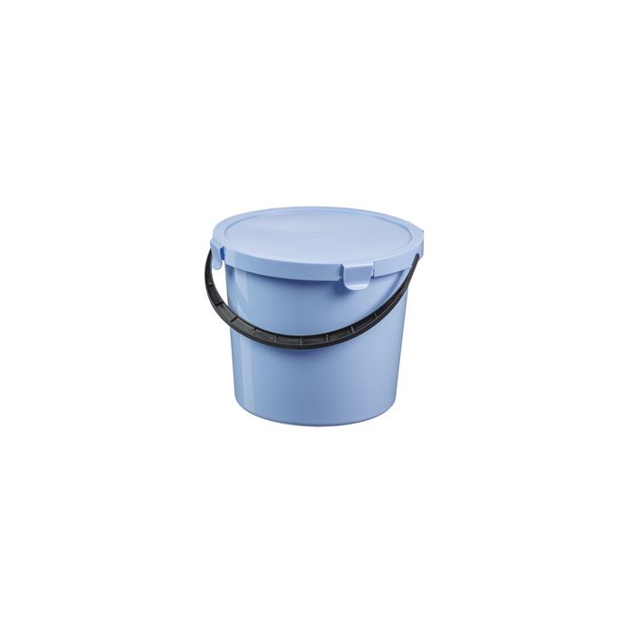 plast team Seau à cueillette avec couvercle,10 L, bleu clair
