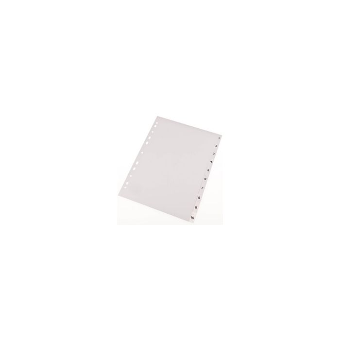 proOFFICE Intercalaires en plastique, numériques, A4