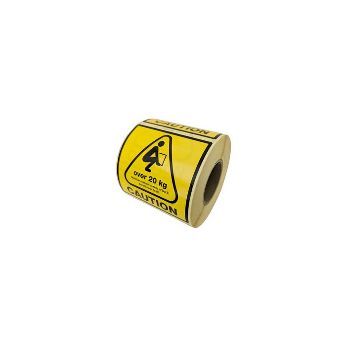 rillprint Étiquette d'avertissement "CAUTION OVER 20 KG"