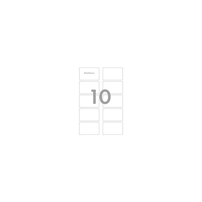rillprint Étiquette porte-nom, 80 x 50 mm, blanc