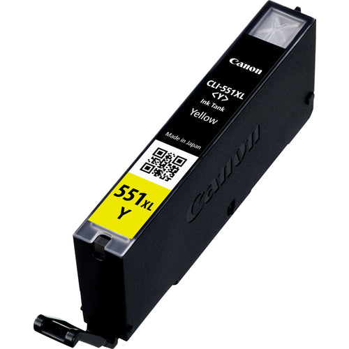 Cartouche Jet d'encre de Marque Canon CLI-551YXL (6446B001) Yellow Haute Capacité (11ml) (695 pages)