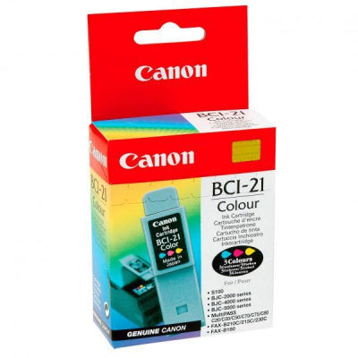 Cartouche Jet d'encre de Marque Canon BCI-21CL (0955A002AA) Couleurss (100 pages)