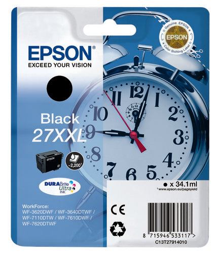 Cartouche d'origine Epson C13T27914010 / 27XXL - noire