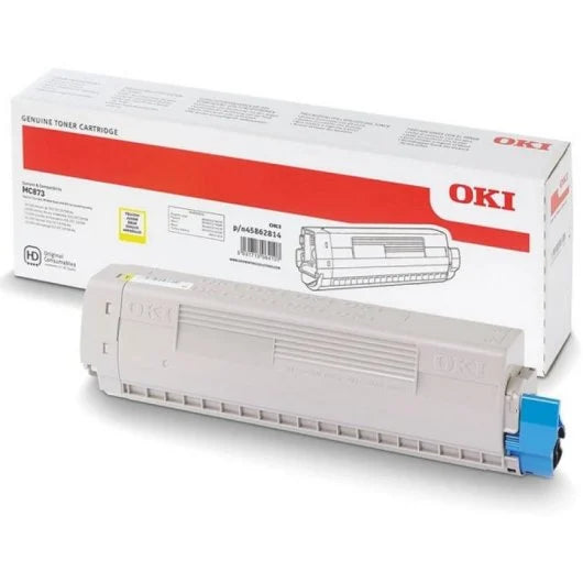 Cartouche Laser de Marque OKI 45862814 Jaune Haute Capacité (10 000 pages)