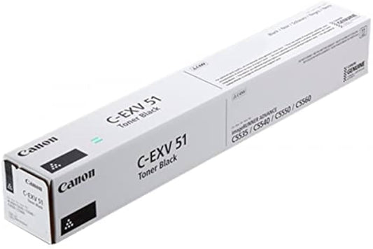 Cartouche Laser de Marque Canon C-EXV51BKL (0486C002AA)  de Toner Noir (26 000 pages)