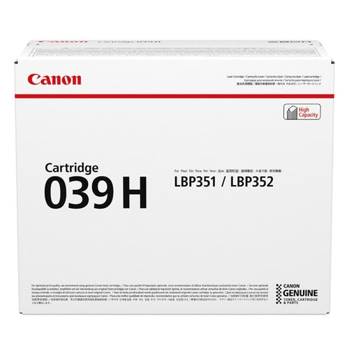 Cartouche Laser de Marque Canon CRG-039HBK  - 0288C001 / 039 H - Noir - 25000 copies