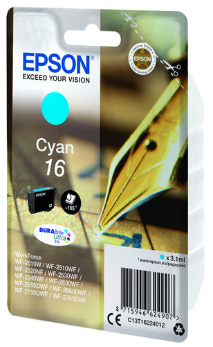 Cartouche d'origine Epson C13T16224022 / 16 - cyan