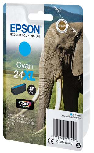 Cartouche d'origine Epson C13T24324022 / 24XL - cyan