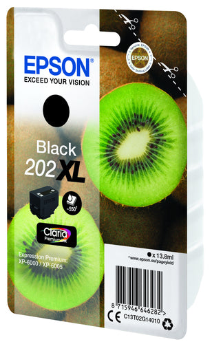 Cartouche d'origine Epson C13T02G14010 / 202XL - noire