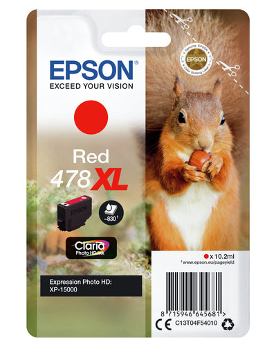 Cartouche d'origine Epson C13T04F54010 / 478XL - rouge