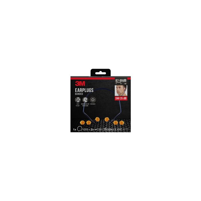 3M Arceau antibruit 1310 + 2 paires de bouchons de rechange