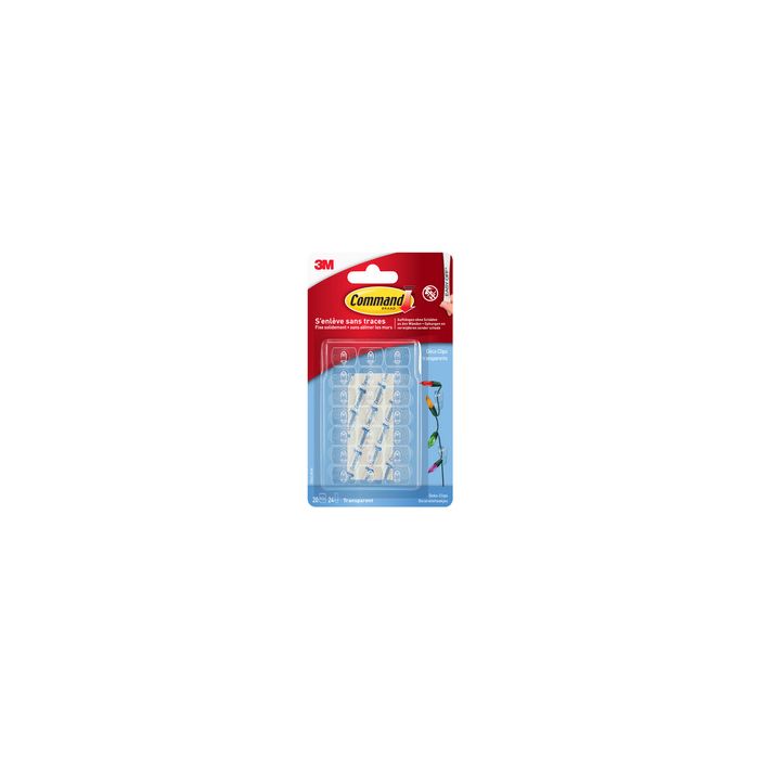 3M Command Clip décoratif, plastique, taille XS, transparent