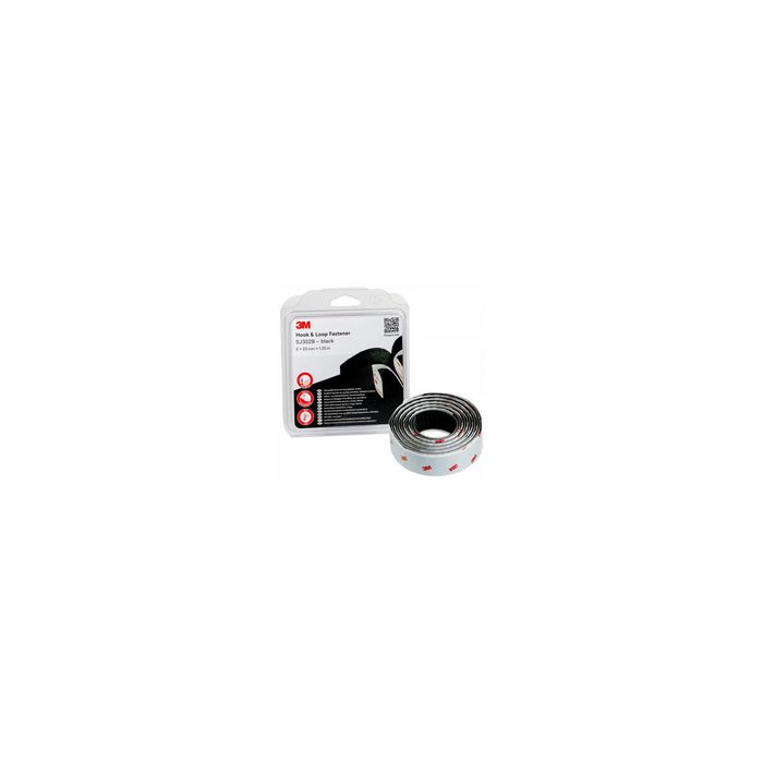 3M Ruban boucle et crochet SJ352B, 25 mm x 1,25 m, noir