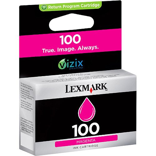 Cartouche Jet d'encre de Marque Lexmark 14N1070E Type 100XL Magenta grande capacité (600 pages)