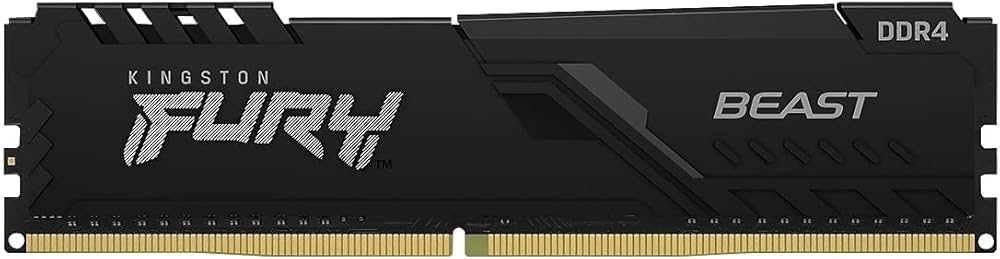 Barrette mémoire 8Go DIMM DDR4 Kingston Fury Beast RGB  3200Mhz (Noir)