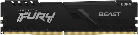 Barrette mémoire 8Go DIMM DDR4 Kingston Fury Beast RGB  3200Mhz (Noir)