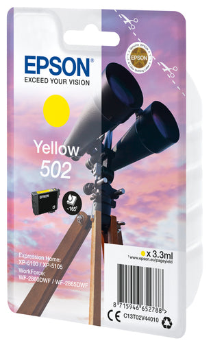 Cartouche d'origine Epson C13T02V44020 / 502 - jaune
