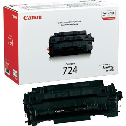 Cartouche Laser de Marque Canon CRG-724BK (3481B002) Type 724 Noir (6 000 pages)