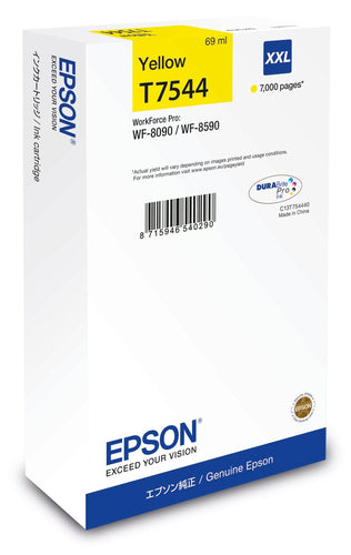 Cartouche d'origine Epson C13T75444N / T7544 - jaune