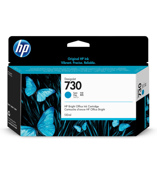 Cartouche Jet d'encre de Marque HP 730 (P2V62A) Cyan 130ml