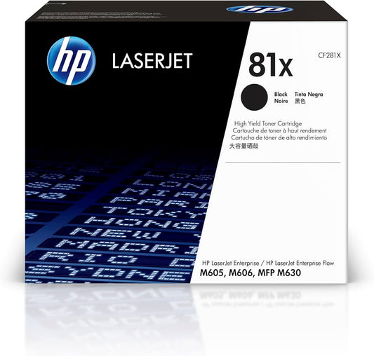 Cartouche Laser de Marque HP CF281X Noir (HP81X) Noir (25 000 pages)