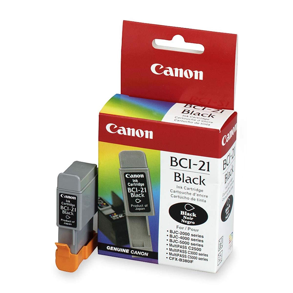 Cartouche Jet d'encre de Marque Canon BCI-21BK Noir (225 pages / 9ml)