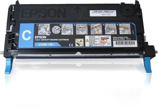 Cartouche Laser de Marque Epson C13S051160 Cyan Haute Capacité (6 000 pages)