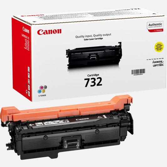 Cartouche Laser de Marque Canon CRG-732Y - Jaune (6 400 pages)