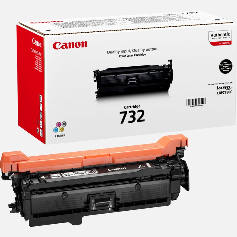 Cartouche Laser de Marque Canon CRG-732BK - Noir - Capacité Standard (6 100 pages)