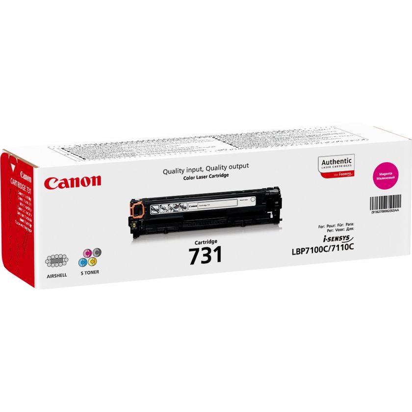 Cartouche Laser de Marque Canon CRG-731M (731M) Magenta (1 500 pages)