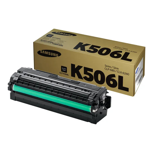 Cartouche Laser de Marque Samsung CLT-K506L Noir Haute Capacité (6000 pages)