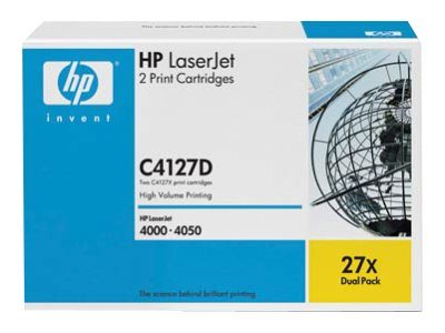 PACK de 2 Cartouches Laser de marque HP C4127D Noir 10000 copies